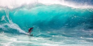 Man surfing as a form of self-care