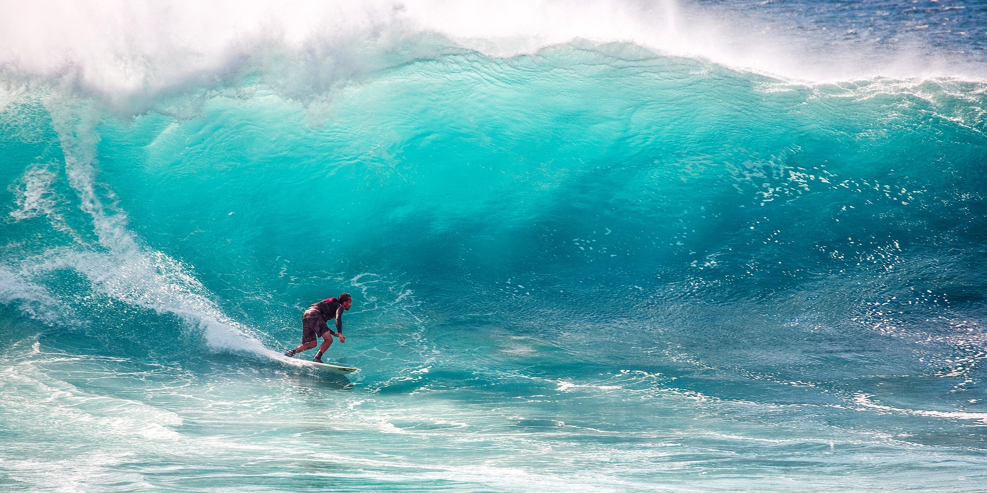 Man surfing as a form of self-care